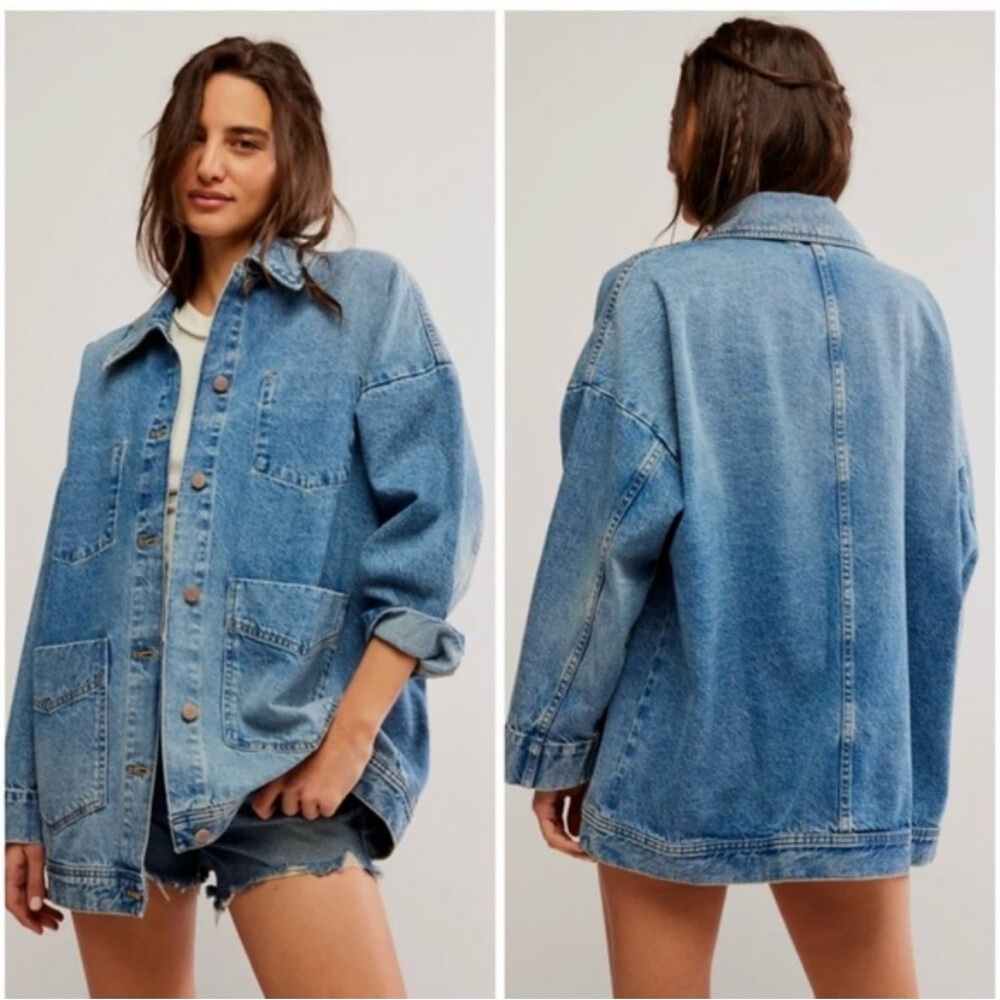 NWT Free People Avery Denim Jacket- XS